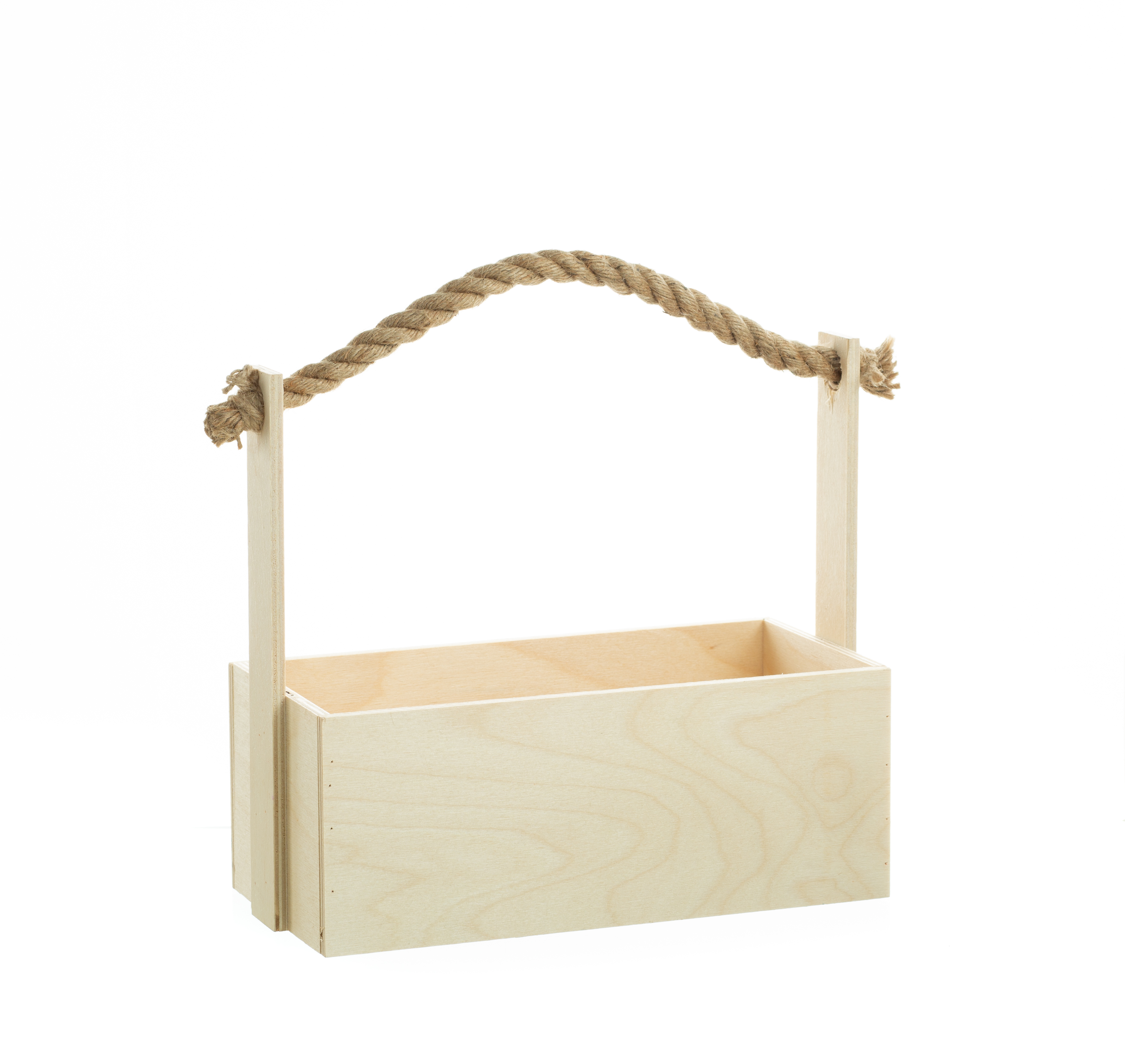 картинка Ящик деревян. №5, 25*12,5*10 см., H23 см., с канатом  от магазина Мастер-Пак